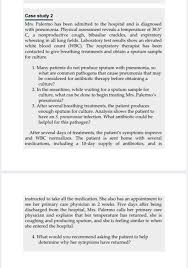 Case study exercise at assessment centres. Solved Case Study 2 Mrs Palermo Has Been Admitted To The Chegg Com