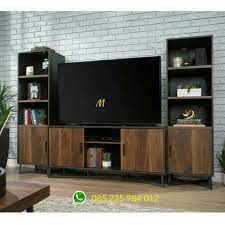 24 model meja makan paling bagus 2019 rumah minimalis sumber : Jual Set Meja Tv Industrial Dua Lemari Indomebel Id