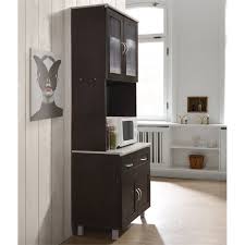 The most common cabinet wood species used in solid wood cabinet construction today are oak, maple, alder traditionally cabinets have been constructed from a wide variety of wood species. Hodedah Kitchen Cabinet Top And Bottom Enclosed Cabinet Space In Chocolate Wood Hik92 Choco Grey