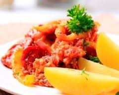 Piperade Basquaise Au Jambon De Bayonne Recette Piperade Basquaise Recettes De Cuisine Piperade