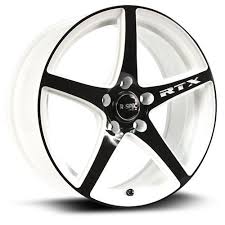 Black And White Wheels Rtx Wheels Illusion Black White Rims For Cars Custom Wheels Cars Wheel