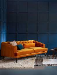 Orange Sofa Incredible Orange Sofa Design Would Be A Great Statement Piece Www Bocadolobo Com Home Orange Sofa Design Living Room Orange Dark Blue Rooms