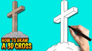 How to draw a cross please like & subscribe to johnnyboy3217 my channel thank you! How To Draw A 3d Cross Easy Step By Step Drawing Lessons For Kids Youtube