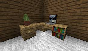 Detail Corner Desk Minecraft Designs Minecraft Blueprints Minecraft Furniture