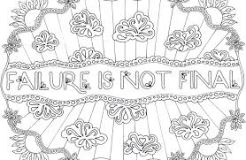Coloring excelent free printable quotesloring pages from positive word coloring pages. Adult Coloring Page Free Printable Failure Is Not Final