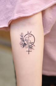 Small Black Floral Flower Forearm Tattoo Ideas For Women Minimalist Cross Rose Outline Arm Ta Arm Tattoos For Women Tattoos For Women Small Tattoos For Women