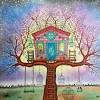 Easy tree house coloring pages. 1