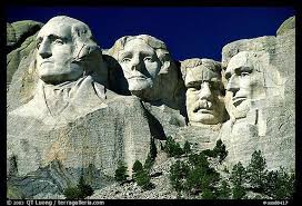 Faces Of Four Us Presidents Washington 1st Jefferson 3rd Roosevelt 26th And Lincoln 16th Carved In A Cliff Mt Rus American Road Trip Monument Great Places