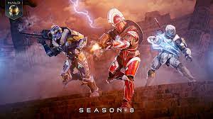 A player using a mix of armor sets in halo: Unleash Your Inner Warrior Mcc Season 8 Mythic Halo Official Site En