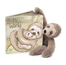 My World Board Book Baby Sloth Babies Stories Jellycat Toys