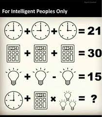 Calculator + calculator +calculator = 30. Clock Calculator Bulb Puzzle For Intelligent Peoples Only With Answer Forward Junction Puzzles