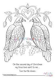 Angel lightfoot story book holiday crafts 2006 reindeer coloring page. Two Turtle Doves Colouring Page