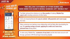Please ensure that your phone line is free and available to receive this call. Icici Bank On Twitter Justin Icici Bank Today Announced That Over Two Million Customers Of Other Banks Are Now Using Imobile Pay The Bank Achieved This Milestone In A Span Of Just