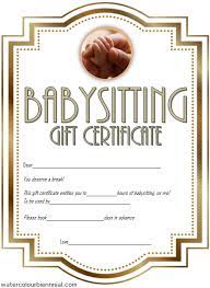 Download the template for free. Free 7 Babysitting Gift Certificate Template Ideas For Crazy Dates