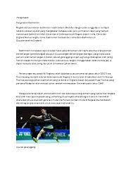 Permainan ini ada yang berpendapat telah berkembang di mesir kuno pada 2000 tahun lalu tetapi ada yang beranggapan juga berkembang di india dan republik rakyat cina. Doc Pengenalan Badminton Noor Husna Academia Edu