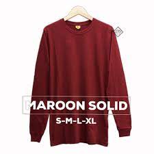 Desainer membutuhkan gambar kaos polos untuk bahan desain. Kaos Polos Distro Maroon Solid Lengan Panjang Cotton Combed 30 S Baju Kekinian Murah Pria Wanita Shopee Indonesia