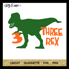 Download Three Rex Birthday Dinosaur Svg Me