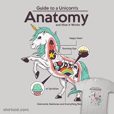 Anatomy Of A Unicorn Day Of The Shirt Unicorn Art Happy Larry