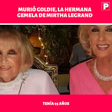 Murió goldie, la hermana de mirtha legrand. Facebook