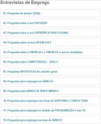 150 Perguntas Para Entrevistas De Emprego Blog Da Formacao