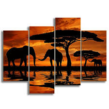 Maybe you would like to learn more about one of these? Kalawa 4 Piece Modern Home Decor Oil Painting African Landscape Scenery Beautiful Elephant Animal Hd Print On Canvas Wall Art Picture For Living Room 56 W X 40 H Artwork26 Buy Online In Antigua