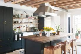 Butcher block, consisting of individual wooden strips fused together into a sleek slab, is a timeless and trendy material for kitchen countertops. 75 Beautiful Kitchen With Black Cabinets And Wood Countertops Pictures Ideas April 2021 Houzz