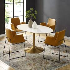 Julien Oval Dining Table In 2020 Oval Table Dining Midcentury Modern Dining Table Dining Table Gold