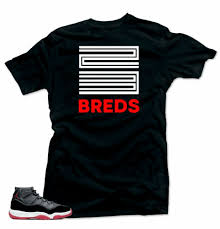 Red Black And White Jordan 11 Shirt Shirt To Match Jordan 11 Bred 2019 23 Breds Black Tee Unbranded Personalizedtee Jordan 11 Bred Matching Jordans Black Tee
