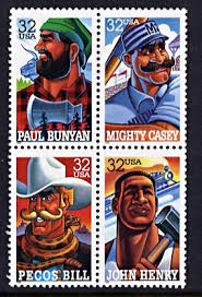 US 3083-6 Folk Heroes: Allstamp.net