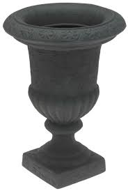 We carry an extensive collection of black pots to suit every taste; Ex Large Grey Plastic Plant Pot Flower Planter Urn Planter On Pedestal 53cm Tall Koop Plastic Plant Pots Planter Urn Patio Planters