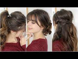 Sick Of Sporting The Same Boring Pony Each Day This Collection Of 14 Ponytail Hairstyles Will Teach Y Easy Hairstyles Medium Hair Styles Hairstyles With Bangs