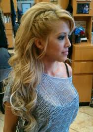 Curly, wavy and straight hair. Side Braid Prom Hairstyles Hair Styles Long Hair Styles Curly Hair Styles
