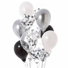 The best selection of royalty free black and white balloons vector art, graphics and stock illustrations. 12pcs 12 Star Metallic Black Silver Confetti Balloons Black White Ballon For New Year Baby Birthday Wedding Party Decoration Ballons Accessories Aliexpress