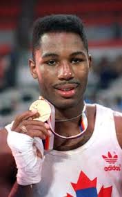 Lennox Lewis after winning an Olympic gold medal (1988). Underestimated  during his career, Lewis is today regarded as one of the greatest  heavyweight boxers of all time (with victories over Holyfield, Klitschko