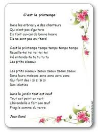 Chanson C Est Le Printemps De Jean Rene Paroles Illustrees A Imprimer Poesie Printemps Printemps Dessine Moi Une Histoire