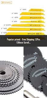 Free Shipping 12pcs 130mm Scroll Saw Blades 5 Jig Saw Blades Spiral Teeth 8 Kinds Wood Saw Blades For Carving 12pcs With Chuck