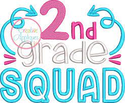 Download 2nd Grade Squad Applique Creative Appliques