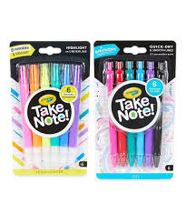 Take A Look At This 6 Ct Take Note Erasable Highlighters 6 Ct Washable Gel Pens Today Gel Pens Erasable Highlighters Crayola Markers