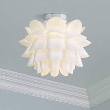 Outdoor lighting wall lights and yard lights. Contemporary Modern Close To Ceiling Light Flush Mount Fixture White Flower Chrome 15 3 4 Wide For House Bedroom Hallway Living Room Bathroom Dining Kitchen Possini Euro Design Ceiling Pendant Fixtures Amazon Com