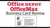 Sign up with office depot's business solutions division. Custom Printed Business Cards At Office Depot Officemax Youtube