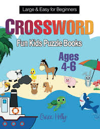 With these 10 sites, you can find free easy crosswords to print, puzzles, and other resources to keep you bus. Kids Crossword Puzzle Books Ages 4 6 Easy Word Learning Activities For Little Children Simple Picture Crosswords Puzzles With Animals Bugs Fruits Vegetables Coloring And Many More Holly Grace Amazon Co Uk