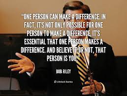 One Person Can Make A Difference Quotes Quotesgram