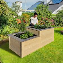 Weka Hochbeet 2 Stufig 205 X 79 X 81 Cm Natur Hochbeet Garten Hochbeet Hochbeet Holz