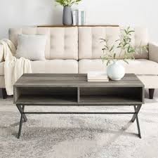 Change the old door became a dining table, change the dressing table to the credenza. Porch Den 42 Open Shelf Coffee Table Grey Wash On Overstock Com Accuweather Shop