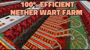 Nether wart sometimes generates in nether fortresses in soul sand gardens near stairwells. 100 Efficient Nether Wart Farm Minecraft Youtube
