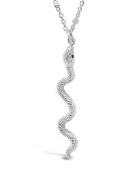 Scaly Snake Pendant Necklacegold Sapphire Snake Pendant Snake Necklace Silver Silver Pendant Necklace