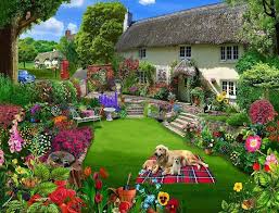 Made in the uk and europe, we work with artists to create puzzle images that make you smile. Dogs In A Cottage Garden 1000 Or 500 Piece Jigsaw Puzzles