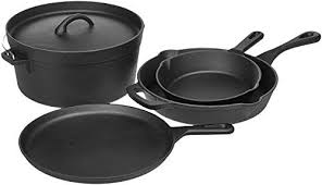 Amazonbasics Pre Seasoned Cast Iron 5 Piece Kitchen Cookw Https Www Amazon Com Dp B073q9gt4n Ref Kitchen Cookware Sets Cast Iron Cookware Set Cookware Set