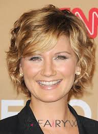 Gorgeous Jennifer Nettles Hairstyle Short Wavy Capless Human Wigs Short Hair Styles For Round Faces Short Curly Hairstyles For Women Short Curly Haircuts