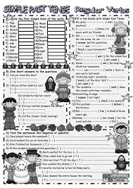 Past Simple Regular Verbs English Esl Worksheets For Distance Learning And Physical Classrooms In 2020 Regular Verbs Simple Past Tense Verb
